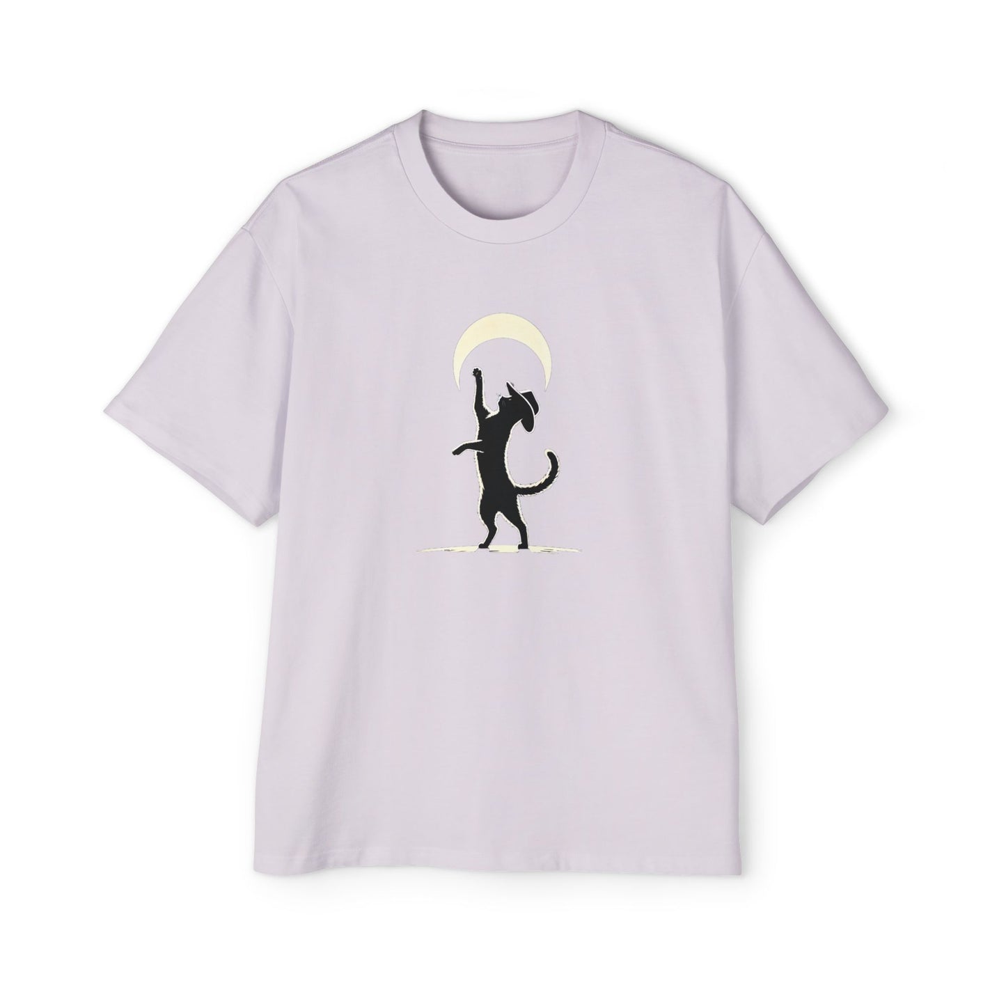 Moonlit Cat Heavy Oversized Tee