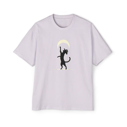 Moonlit Cat Heavy Oversized Tee