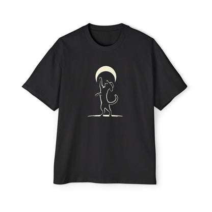 Moonlit Cat Heavy Oversized Tee