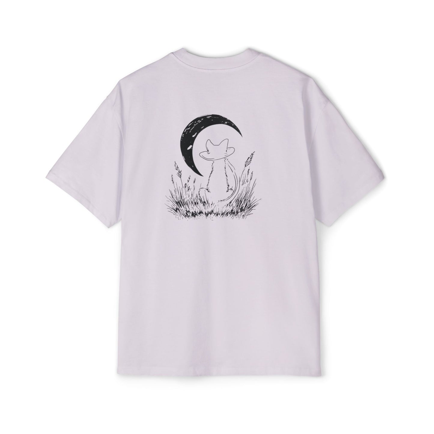 Moonlit Cat Heavy Oversized Tee