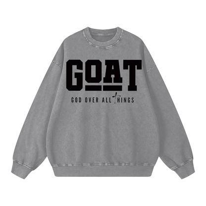GOAT Snow Washed Oversized Sweatshirt